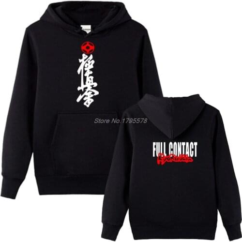 New Mas Oyama Full Contact Karate Kyokushin Kai Kan Japa Kanji Symbol Hoodie Man Fleece Cotton Sweatshirts Cool Jackets Tops