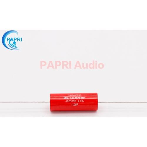 PAPRI 400VDC 1UF Audiophiler MKP Audio Grade AXIAL Capacitor For HIFI DIY Tube Guitar Amplifier 1PCS/Lot
