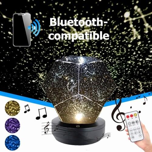 Star Projector Galaxy Light Starry Sky Room Space lighting Planetar Led Lamp Night Lantern Bedroom Gift For Kid Bluetooth Audio