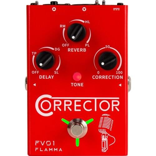 FLAMMA FV01 Vocal Pitch Correction Effects Processor Delay Reverb Effects 48V Phantom Power Two Output Mode