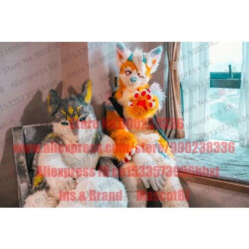 3-D Eyes Fursuit Fullsuit Huksy Dog Costumes Full Furry Suit Furries Anime BJ075 Teen Costumes Full Furry Suit FOR Child Adult