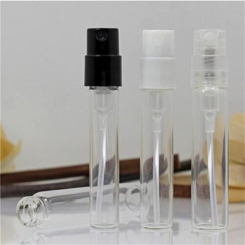 2ml Glass Trial Pack Parfum Snap Bottle Sample Bayon Spray Bottle Refillable Fragrance Atomizer Glass Perfume Bottle Black White