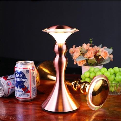 Thrisdar Touch Sensor LED Bar Table Lamp Retro Cordless Bar Restaurant Cafe KTV Hotel Desk Table Night Lights Bedside Night Lamp