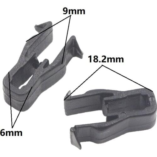 30x Universal Car Instrument panel Snaps clips Black Plastic Trim Panel Dashboard U Type Fasteners