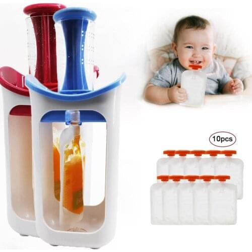 Fruit Food Squeeze Station Baby Fresh Fruit Juice Food Maker Pouch Puree Squeezer Juice Dispenser Baby Food Squeezer