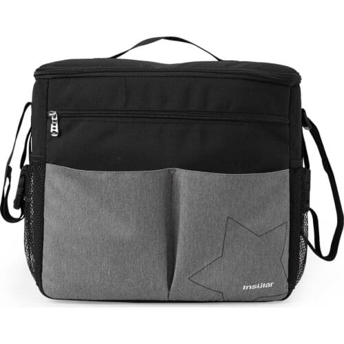 Insular Diaper Bag Large Capacity Waterproof Multi-function Mommy Bag for Baby Clothes Diaper Storage Bag Hold or Hang