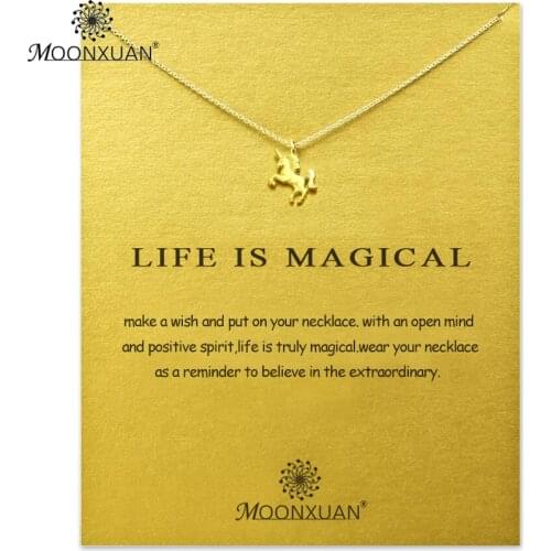 Dogeared Unicorn Charm Choker Gold Necklace Jewelry Kolye Colar Chain Women Collares Collier Collar Bijoux Femme Chocker Colares