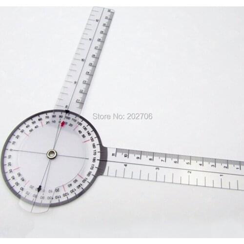 200mm 8inch Goniometer plastic protractor Angle ruler Medical promotion ruler 22pcs/lot