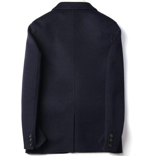 2020 New Mens 100% Wool Coat Double-sided Wool Jacket Casual Blazer Mens Overcoat Korean Coats D-20-1617 KJ3017