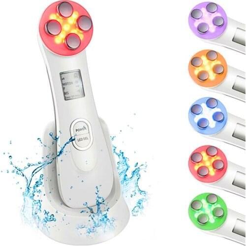 2021 Electroporation Facial Device EMS LED Light Therapy Face Lifting Firming Anti Aging Skin Tighten Wrinkle Beauty Machine 50