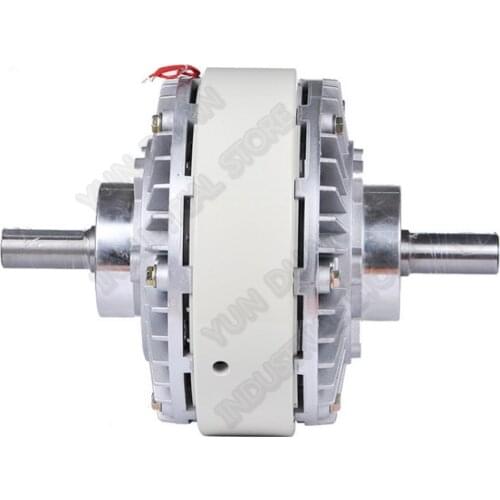 25Nm 2.5kg DC 24V Double Shaft Dual 2Axis Magnetic Powder Clutch Winding Brake for Tension Control Bag Printing Dyeing Machine