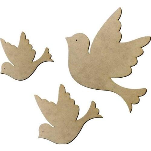 3'lü Bird Wooden Object CODE: M18 paintable decorative objects декоративные предметы под роспись