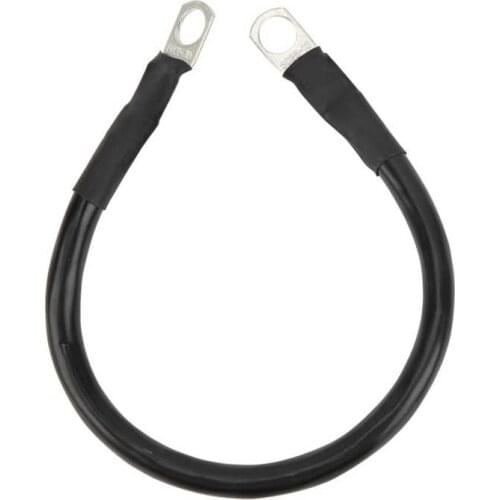 30cm 11.8in Ground Wire 4AWG 25 square150A High Toughness Flexible Earth Cable for Battery Inverter Black Battery Cable