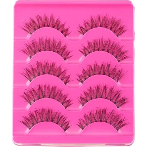 5 Pairs False Eyelashes Natural Soft Eye Lashes Makeup Handmade Fake Eyelashes Make Up Eyelash Extension Beauty Tools