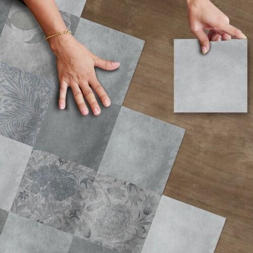 10PCS Morris Abstract Floor Stickers DIY Anti-Slip Self-Adhesive Waterproof Wall Sticker for Hotel Bathroom Kitchen