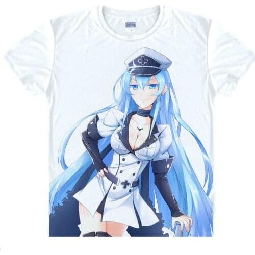 Akame ga Kill T-shirts kawaii Japanese Anime t shirt Manga Shirt Cute Cartoon Comic Esdeath Cosplay shirts 40779575059 tee 218