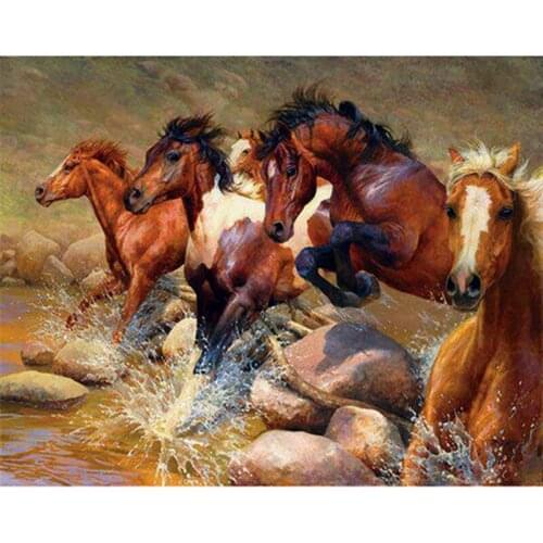 3D DIY Diamond Painting Horse run Diamond Embroidery Sale Mosaic Pattern For Home Decor Painting With Rhinestone