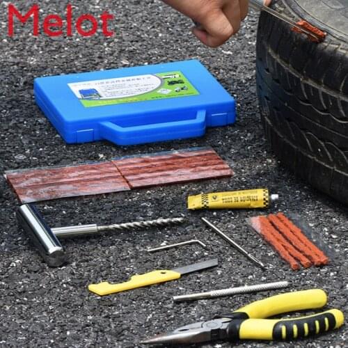 Car Boxed Tire Repairing Tools Set Pointed Pliers Vacuum Tire Dedicated Rubber Bar