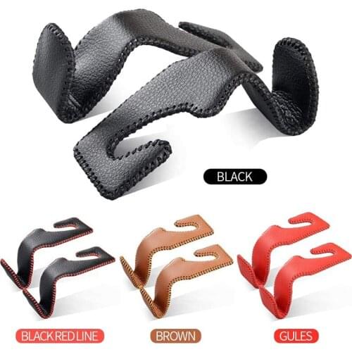 Car Hooks Universal Car Vehicle Back Seat Headrest Hanger Holder Hook Microfiber Leather & Stainless Steel for Bag Purse Drink