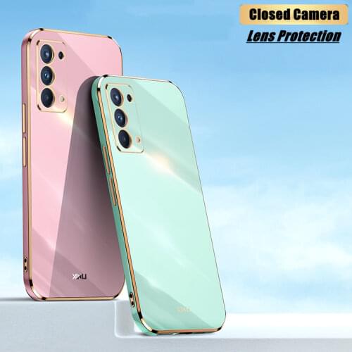 Plating Phone Case For OPPO Find X3 Pro X2 Lite NEO Soft Silicone Cover Case For OPPO Reno 5 Lite 6 Pro 5F 2F 3 2 4Z 2Z Funda