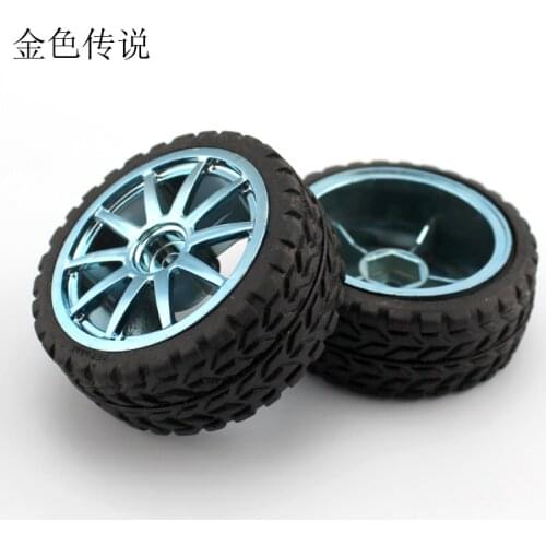 F17668 /9 JMT 65mm Rubber Hub Hexagonal Hole Wheel Tire DIY Toy Model Accessory For Line Patrol Car Smart Car Robot