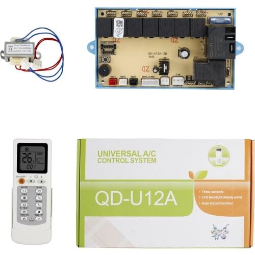 Air Conditioner Control Panel Control Board Computer Board Modified With Backlit LCD QD-U12A A/C Universal Control System