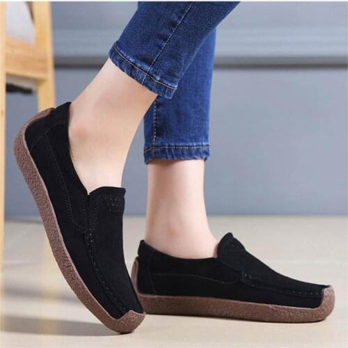 Casual Sneakers Women Shoes 2021 New Genuine Leather Comfortable Slip-on Flats Female Shoe Woman Sneaker Chaussures Femme