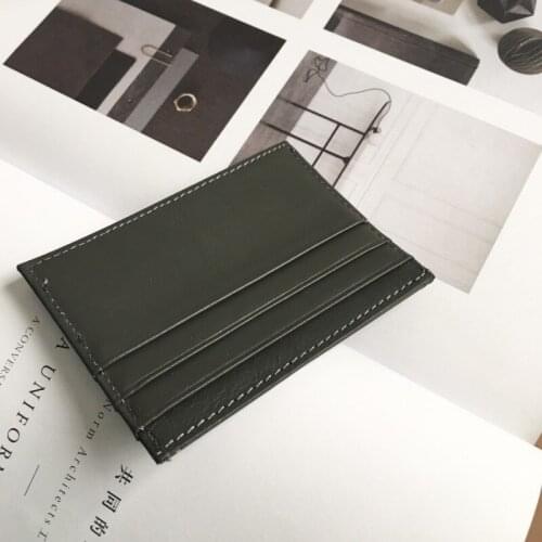 Hot Genuine Sale Mens Leather Small Change Pocket Card Packing Mini Wallet Solid Color Carteira Bag Porte Feuille Femme