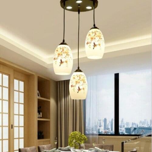 Restaurant chandelier modern minimalist three creative table lamp personality dining room living room lighting LL03151425