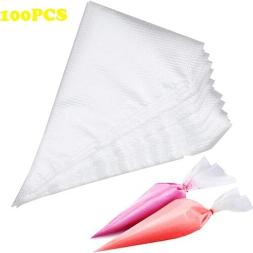 100pcs Disposable Pastry Bags Cake Decoration Kitchen Food Cup Cake Piping Tools For Baking
