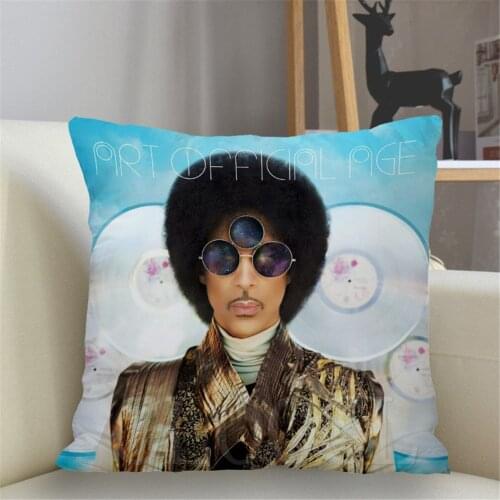 Fashion Character Prince Rogers Nelson 3D Pillow Case for Home Sofa Car Fall Decor Cushion Cover Printed Soft Plush Pillowcase