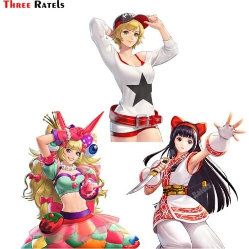 Three Ratels B624 Anime Cartoon Alice Nakoruru And Sylvie Paula KOFXIV Stickers For Bunper Fuel Tanks Cap Decor Waterproof Decal