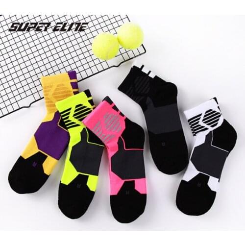 TaoBo Genuine SUPER ELIE Mens Compression Basketball Socks Men Cotton Towel Bottom Outdoor Sports Socks Non-slip Durable Skate