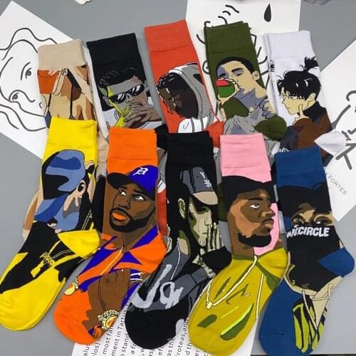 3 Pairs European American Fashion Ins Autumn Winter Couple Socks Korean Harajuku Style Womens Socks Stockings Personality