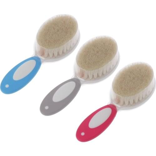 2020 New Baby Care Pure Natural Wool Baby Brush Comb Baby Hairbrush Newborn Hair Brush Infant Comb Head Massager