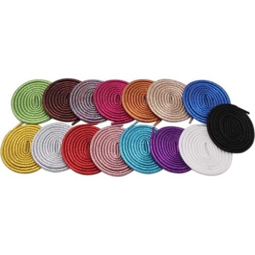 30 Pairs/Lot)Weiou New 4.5mm Colorful Rounded Metallic Shoelaces Fancy Sports Canvas Shoestrings Unique Pearlized Rope Laces