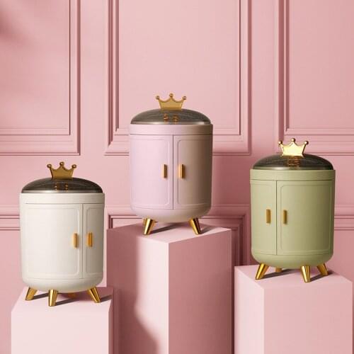 Jewelry box high-end home luxury jewelry earrings display rack stud necklace large-capacity rotating jewelry storage box