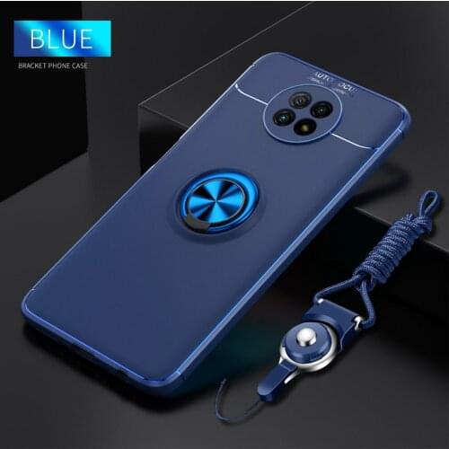 Silicone case For Xiaomi Redmi Note 9T 5G case Note 9 Pro With Strip Cover Finger Ring Holder For Redmi 9T 9 Power 9A 8 Pro