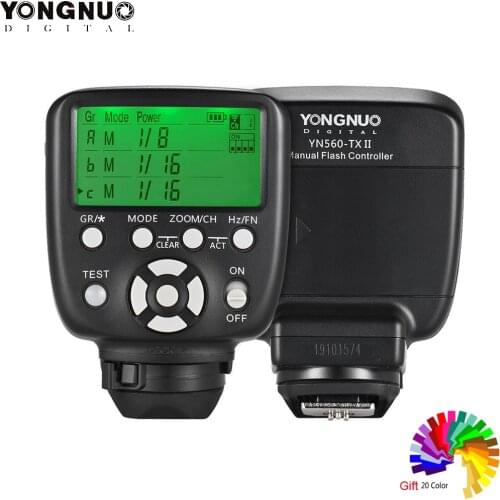 YONGNUO YN560-TX II Flash Trigger for Canon Nikon DSLR Camera to YN560III/YN560IV/YN660/YN968N/YN860Li RF-602/RF603 II/RF605