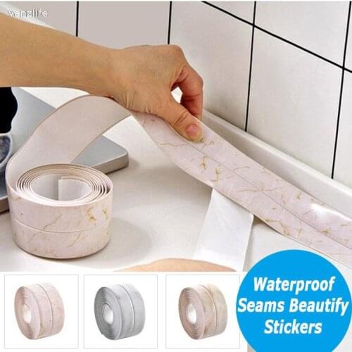 Vanzlife mildew proof adhesive tape kitchen decoration sink bathroom waterproof seam strips corner glue beauty wall stickers