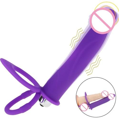 Couple Sex Toy Long Lasting Erection Penis Vibrator With Ring Nipples Vagina Clitoris Stimulate Massager Adult Orgasm Sex Toys