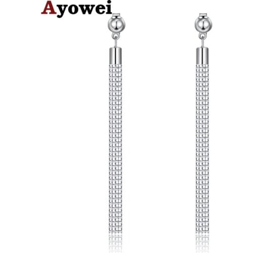 925 Sterling Silver for women gift fashion wedding tassel drop earrings for girl Party gift pure silver jewelry 3.5g SE17A