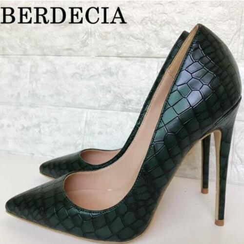 Stone Pattern Fashion Spring High Heels Party Wedding Stiletto Shallow Women Shoes Brand Resign Berdecia Pointed Toe Pumps