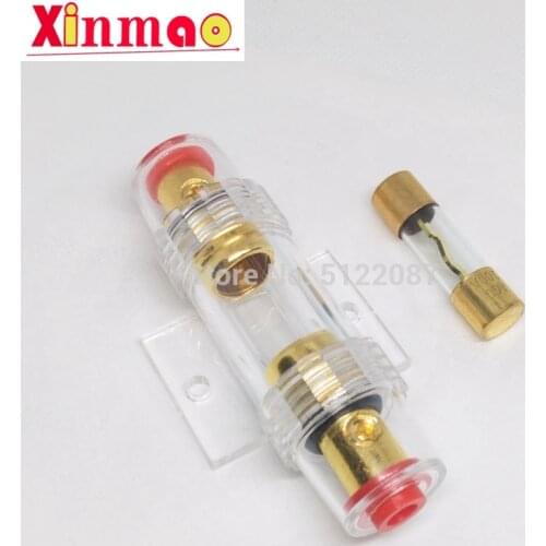 1set 30A 40A 50A 60A 70A 80A 100A AGU 10*38MM Fuse & Holder Car Audio Refit Fuse Holder Car Stereo Audio Circuit Breaker Inline