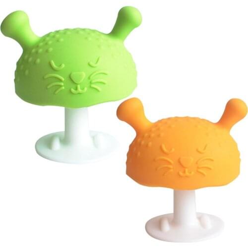 1PCS Baby Teether Toy Baby Boy & Girl Teething Toys Silicone Baby Sore Gum Sore Gum BPA Free Teething Mushroom Toy