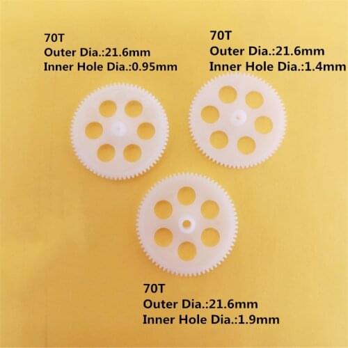 3PCS 0.3M Modulus 70T Hole 0.95mm 1.4mm 1.9mm Gearwheel Variable Speed Rack Gear Spare Parts for RC Quadcopter Aircraft Robot