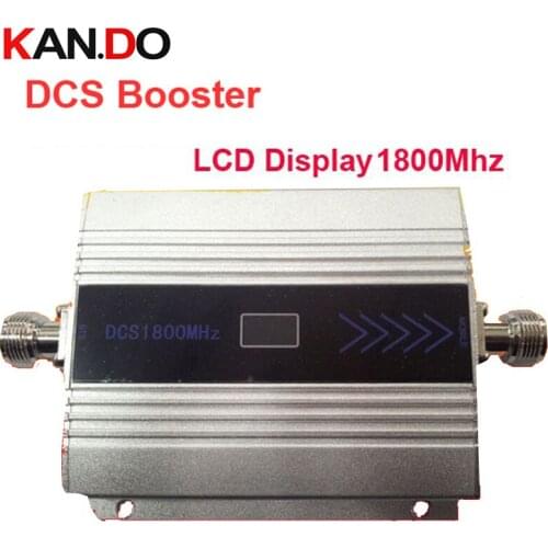 5pcs/lot DCS new model gain 55dbi LCD display function 1800Mhz DCS mobile phone signal booster and repeater