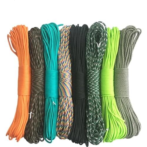 550 Paracord Parachute Cord Lanyard Tent Rope Mil Spec Type III 7 Strand 100FT for Hiking Camping