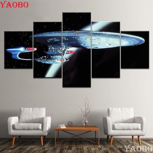 Diamond painting 4pcs/set Movie Poster Star Trek Diamond embroidery mosaic Painting Living Room Office Bathroom Restaurant Decor