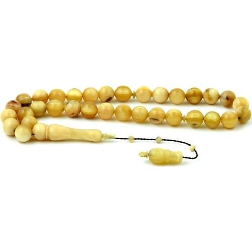 Big Size Ram Horn Rosary with Original Pattern